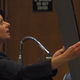 Cheryl Carpenter, Theodore Wafer's defense attorney, presents a damaged screen door in her opening statements.
WXYZ-TV Detroit Screenshot